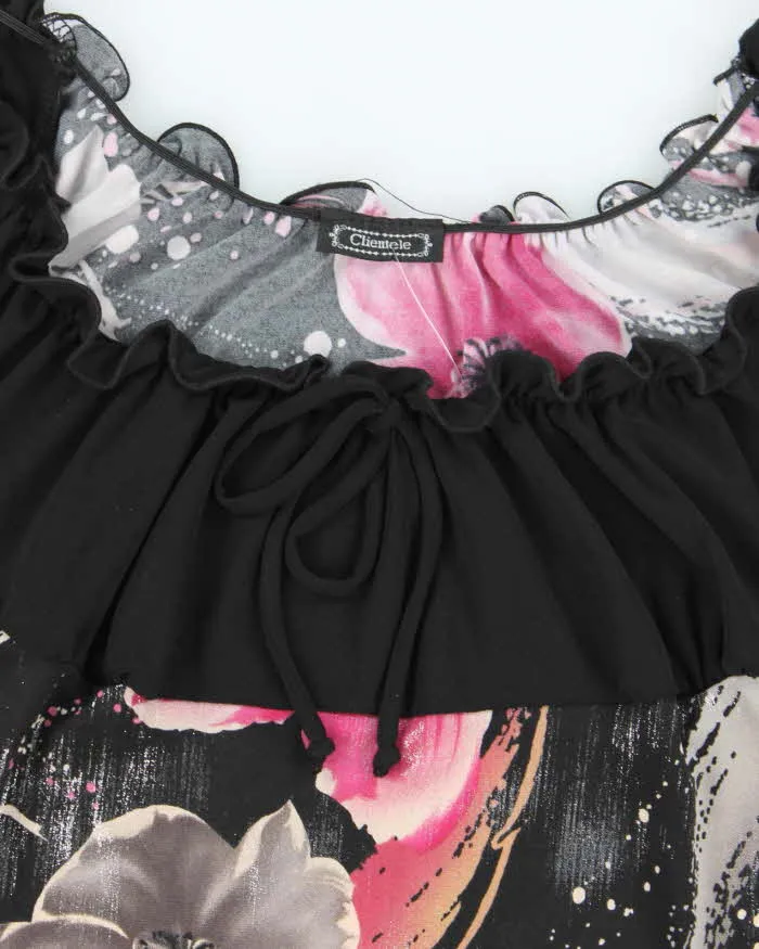 Vintage Y2k 00s Clientele Floral Off The Shoulder Mini Dress - S sold by Rokit product image thumbnail 5