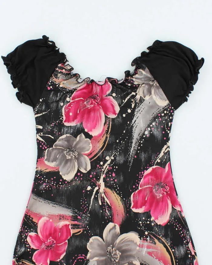 Vintage Y2k 00s Clientele Floral Off The Shoulder Mini Dress - S sold by Rokit product image thumbnail 4