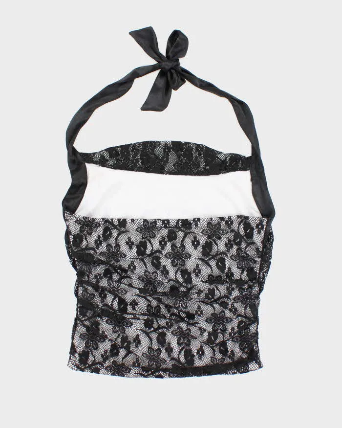 Vintage Y2k 00s Charlotte Russe Lace Halter-Neck Top - S sold by Rokit product image thumbnail 2