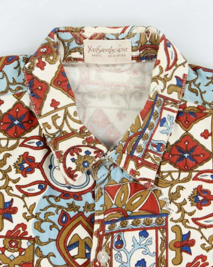 Vintage 80'S Yves Saint Laurent All Over Printed Short Sleeve Shirt - M sold by Rokit product image thumbnail 5