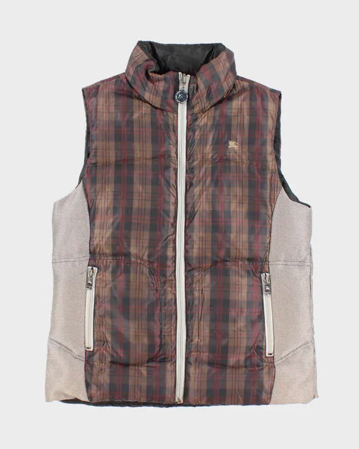Vintage 2000's Burberry Brit Reversible Puffer Gilet - S sold by Rokit