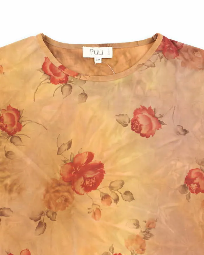 Vintage 90s Puli Long Sleeve Slinky Floral Top - M sold by Rokit product image thumbnail 3