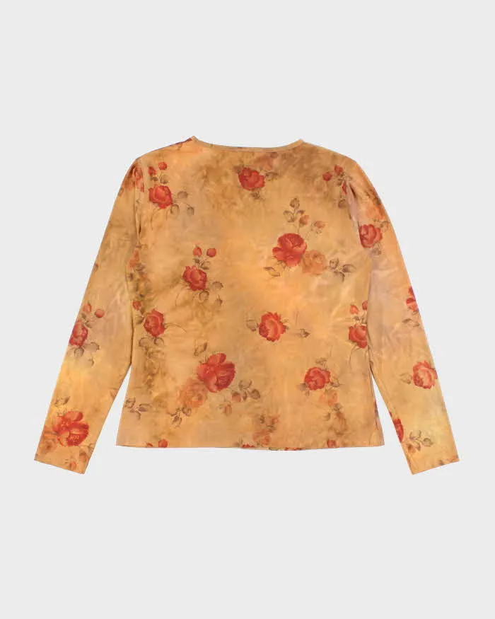 Vintage 90s Puli Long Sleeve Slinky Floral Top - M sold by Rokit product image thumbnail 2