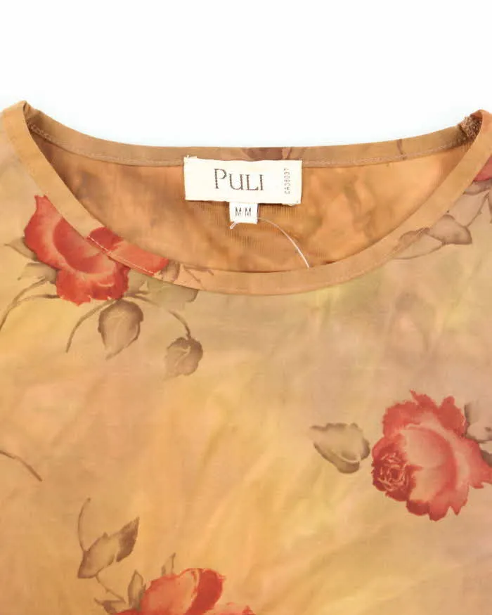 Vintage 90s Puli Long Sleeve Slinky Floral Top - M sold by Rokit product image thumbnail 5