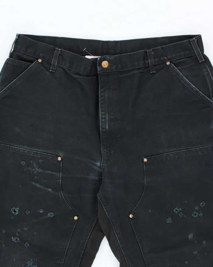 Vintage Carhartt Black Distressed Double Knee Carpenter Trousers - W36 L30 sold by Rokit product image thumbnail 3