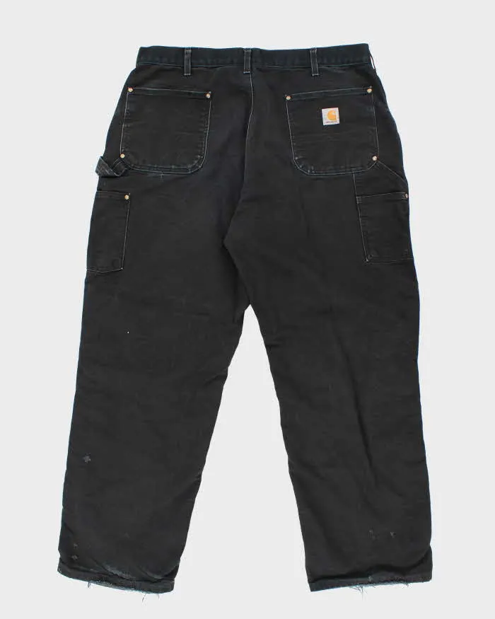 Vintage Carhartt Black Distressed Double Knee Carpenter Trousers - W36 L30 sold by Rokit product image thumbnail 2