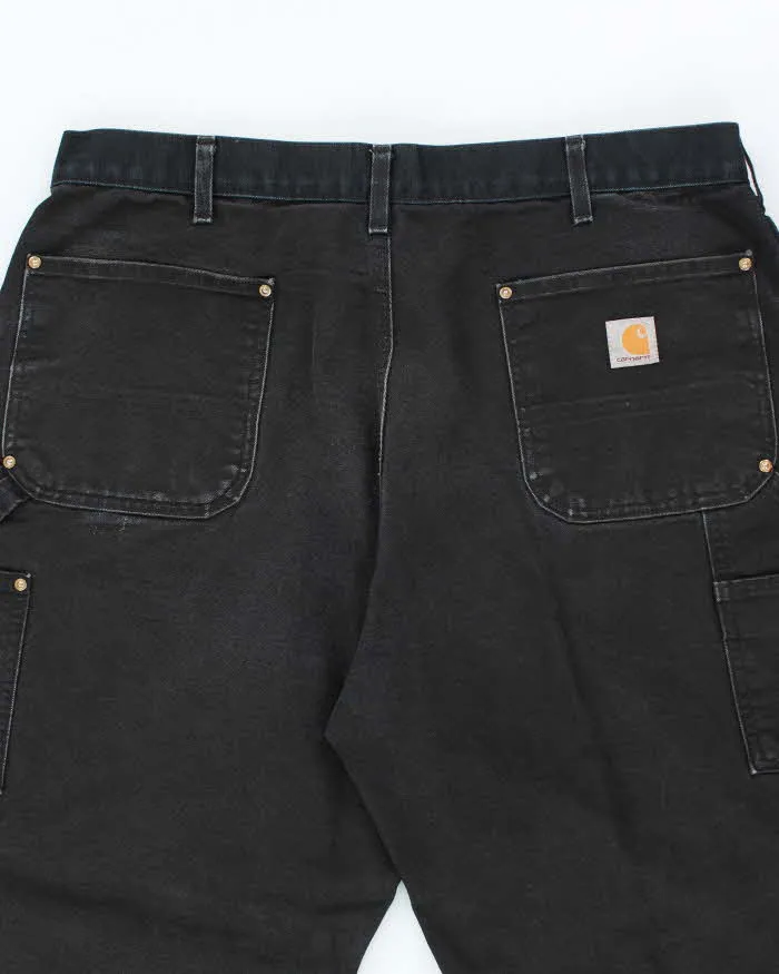 Vintage Carhartt Black Distressed Double Knee Carpenter Trousers - W36 L30 sold by Rokit product image thumbnail 4