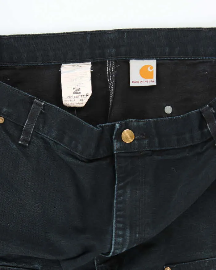 Vintage Carhartt Black Distressed Double Knee Carpenter Trousers - W36 L30 sold by Rokit product image thumbnail 5