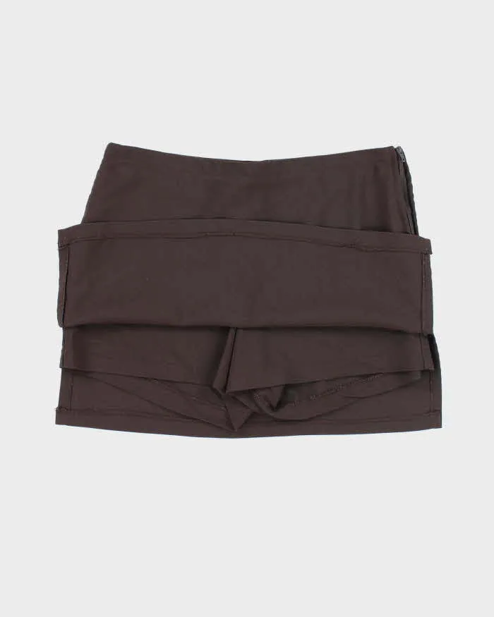 Vintage 90s L'unik Brown Mini Skirt - XS sold by Rokit product image thumbnail 5