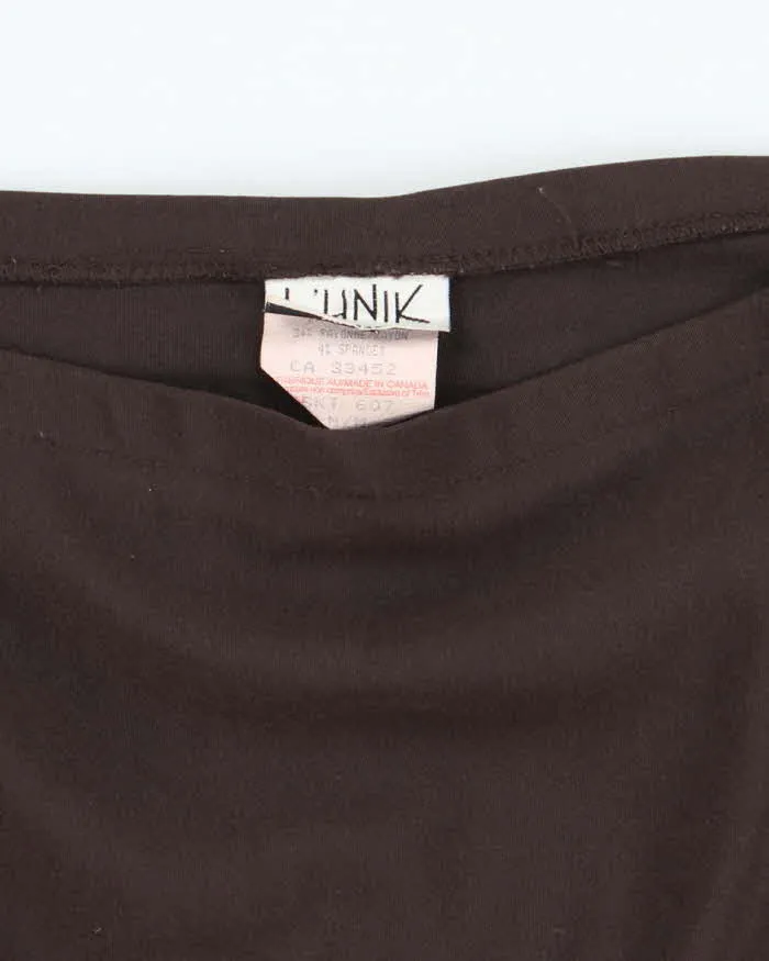 Vintage 90s L'unik Brown Mini Skirt - XS sold by Rokit product image thumbnail 3