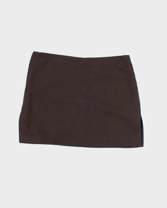 Vintage 90s L'unik Brown Mini Skirt - XS sold by Rokit product image thumbnail 2