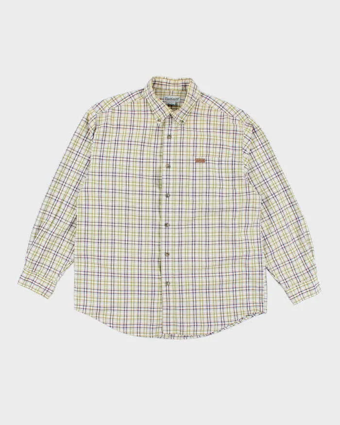 Vintage 2000's Carhartt Flannel Shirt Button Up Shirt - L sold by Rokit