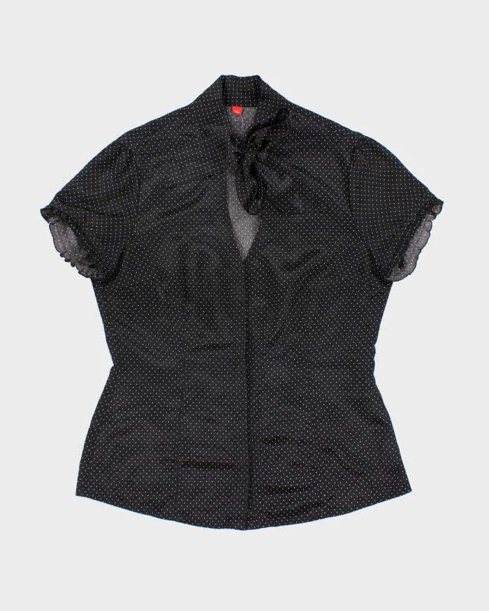 Vintage Y2k 00s Esprit Polka Dot Bow Blouse - M sold by Rokit