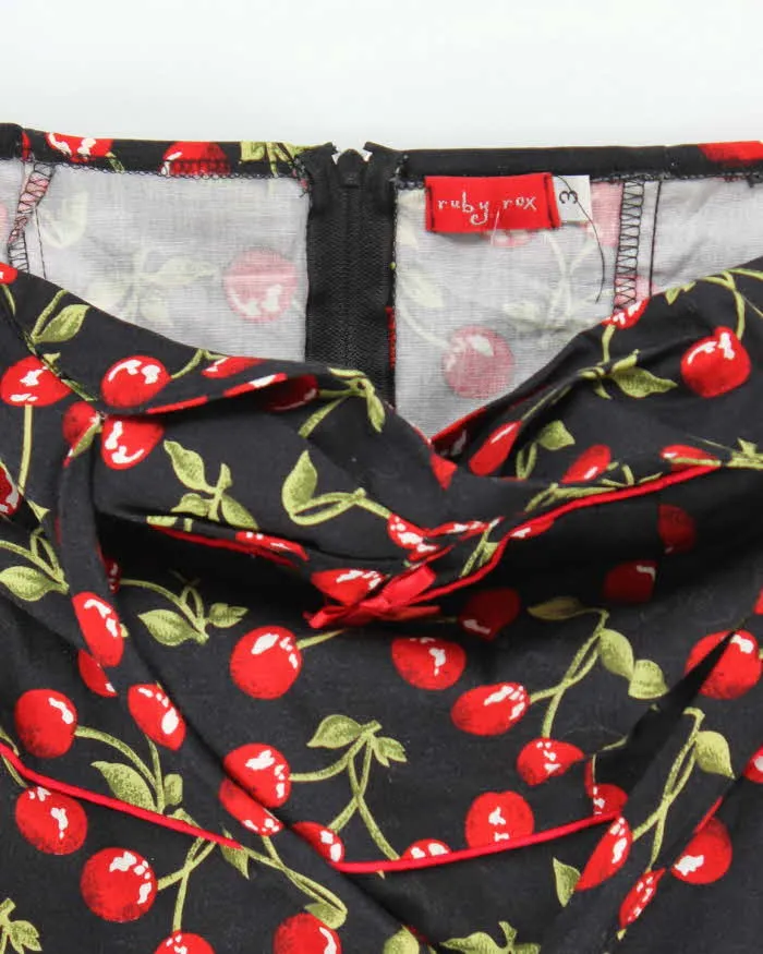 Vintage Ruby Rox Cherry Print Halter Neck Dress - S sold by Rokit product image thumbnail 5