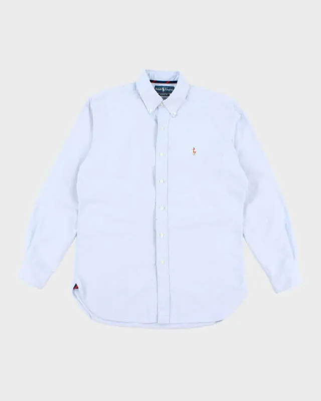 Vintage 2000's Ralph Lauren Plain Blue Shirt - M sold by Rokit