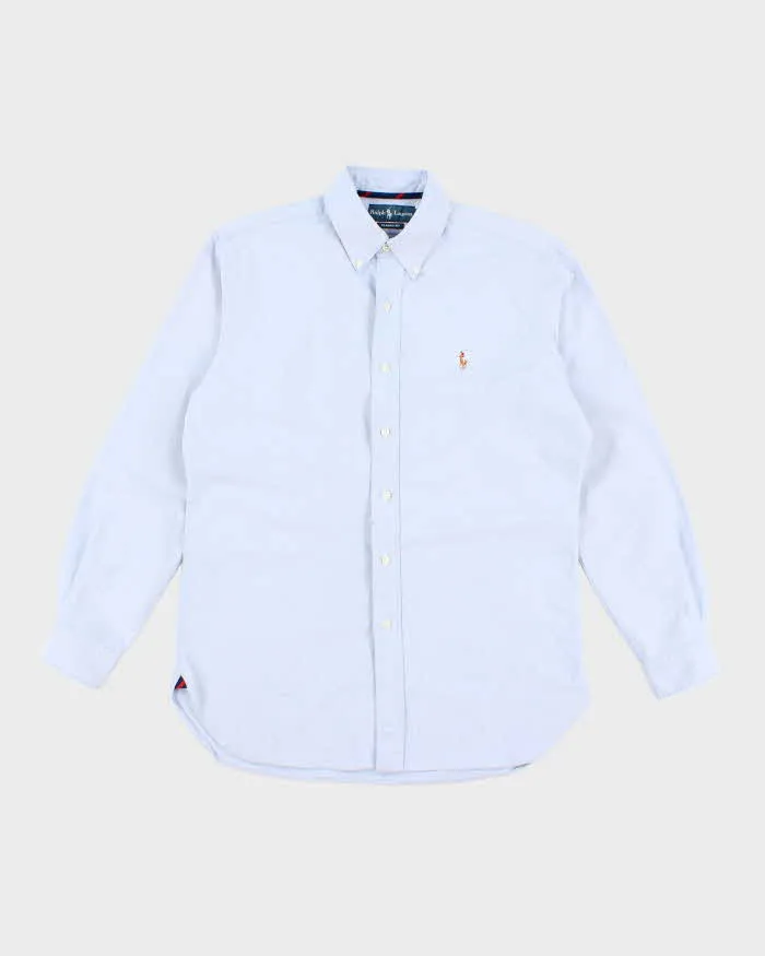 Vintage 2000's Ralph Lauren Plain Blue Shirt - M sold by Rokit