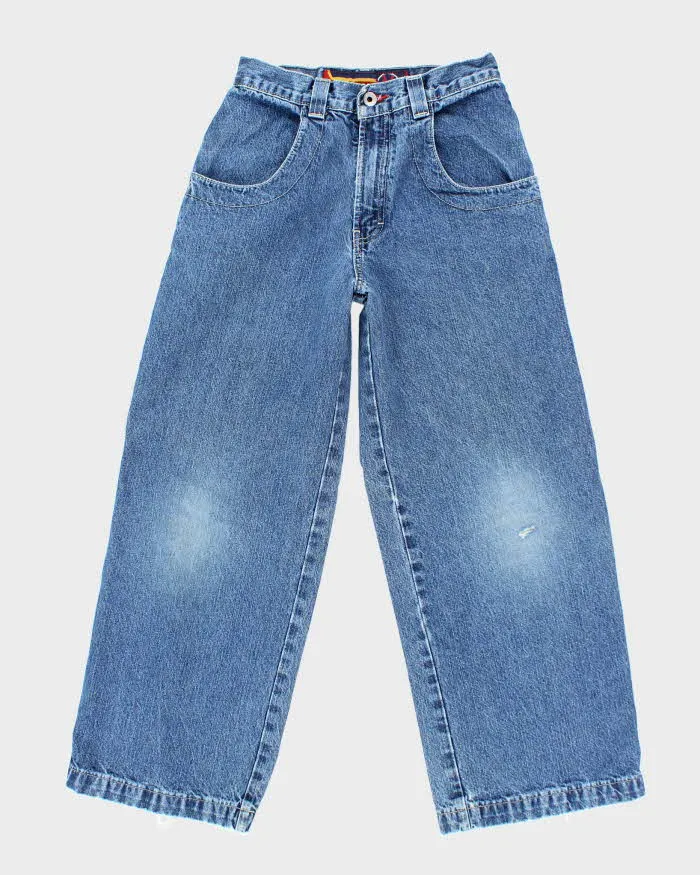 Vintage Women's Y2K JNCO Wide Leg Dark Wash Jeans - W25 L25 sold by Rokit