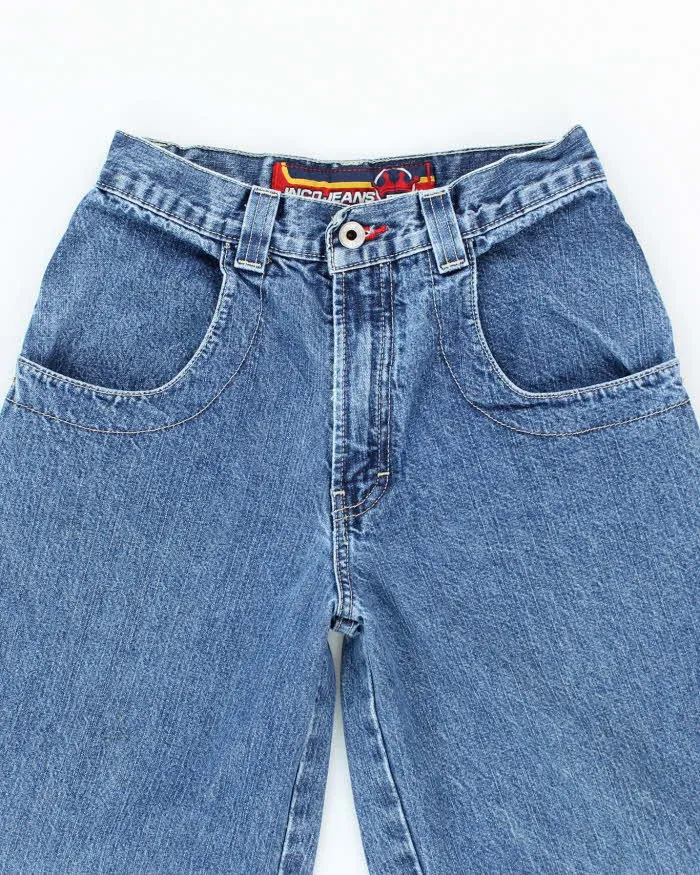 Vintage Women's Y2K JNCO Wide Leg Dark Wash Jeans - W25 L25 sold by Rokit product image thumbnail 3