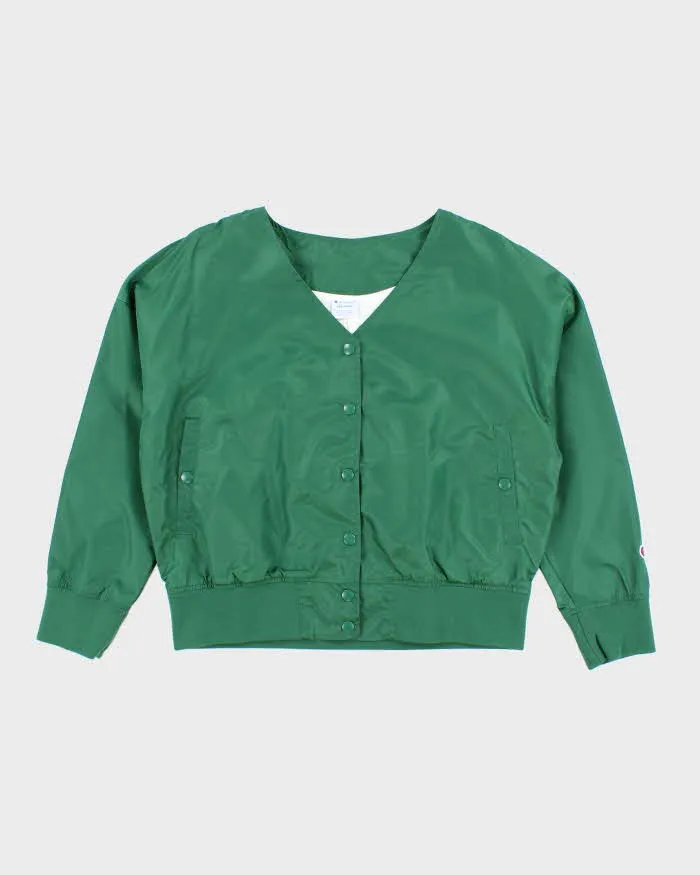 Vintage Women's Champion Cropped V-Neck Coach Jacket - M sold by Rokit