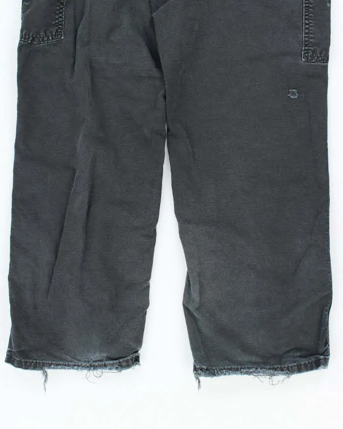 Vintage Carhartt Black Faded Single Knee Carpenter Trousers - W30 L27 sold by Rokit product image thumbnail 5