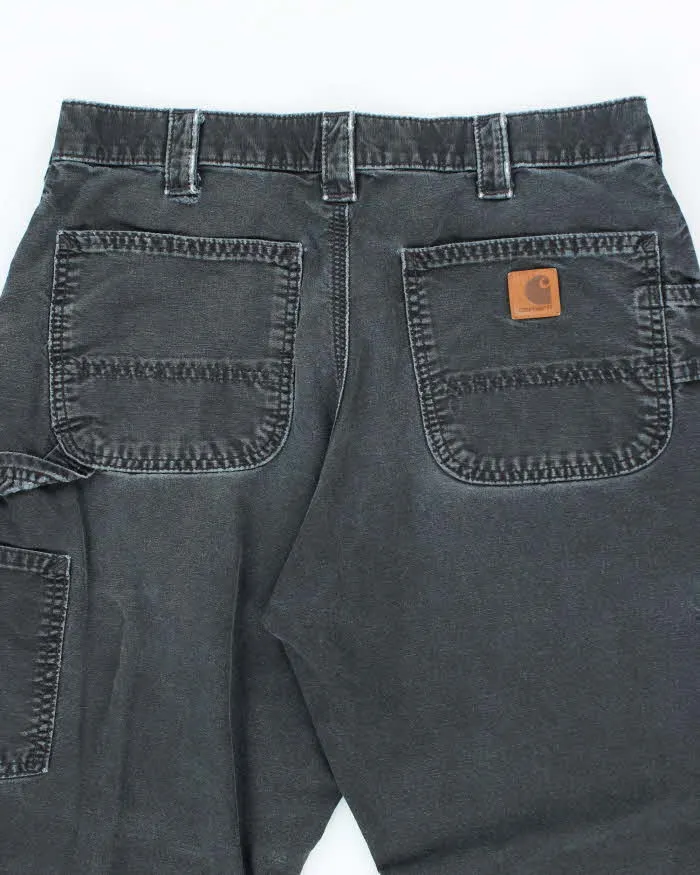 Vintage Carhartt Black Faded Single Knee Carpenter Trousers - W30 L27 sold by Rokit product image thumbnail 4