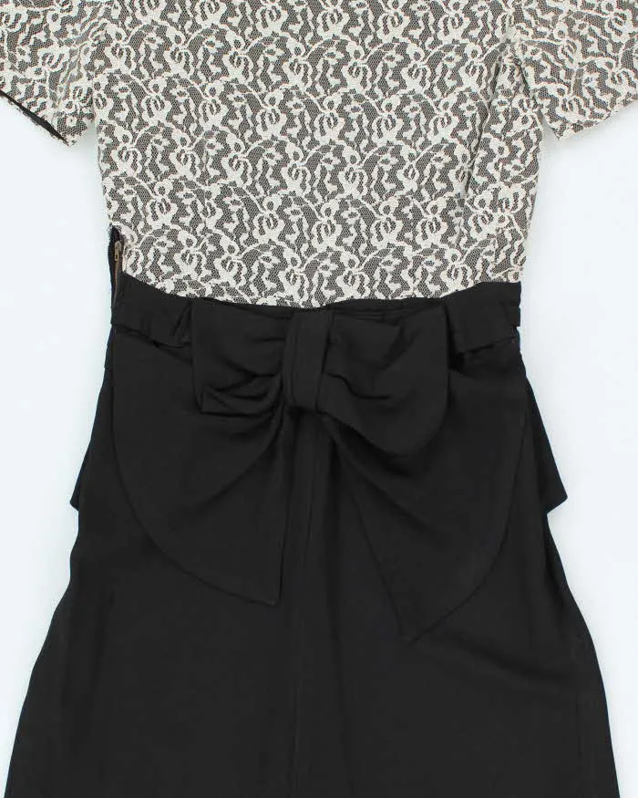 Vintage 50s Lace Bow Dress - M sold by Rokit product image thumbnail 4