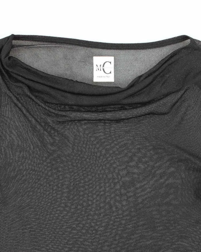 Vintage Y2k 00s M Collection Mesh Cowl Neck Top - M sold by Rokit product image thumbnail 3