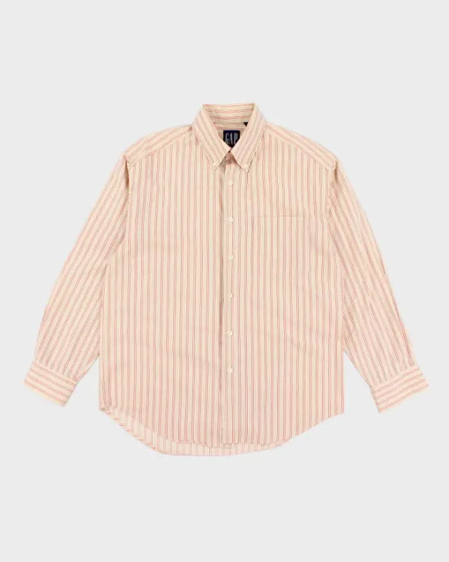 Vintage 2000's GAP Striped Button Up Shirt - L sold by Rokit