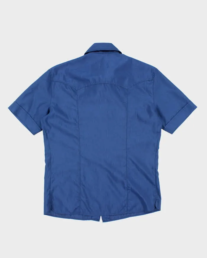 Vintage Versace Blue Short Sleeve Shirt - L sold by Rokit product image thumbnail 2