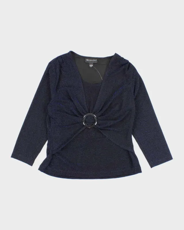 Vintage Y2k 00s Connected Apparel Sparkly Top - L sold by Rokit