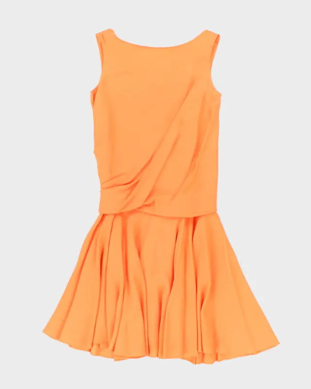 Vintage 60s Orange Sleeveless Dress - S sold by Rokit