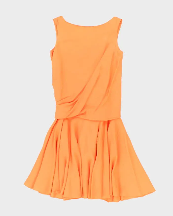 Vintage 60s Orange Sleeveless Dress - S sold by Rokit