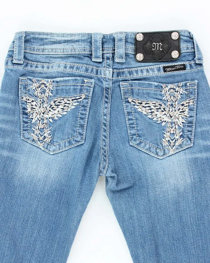 Vintage Y2k 00s Miss Me Rhinestone Crucifix Jeans - W27 L34 sold by Rokit product image thumbnail 4