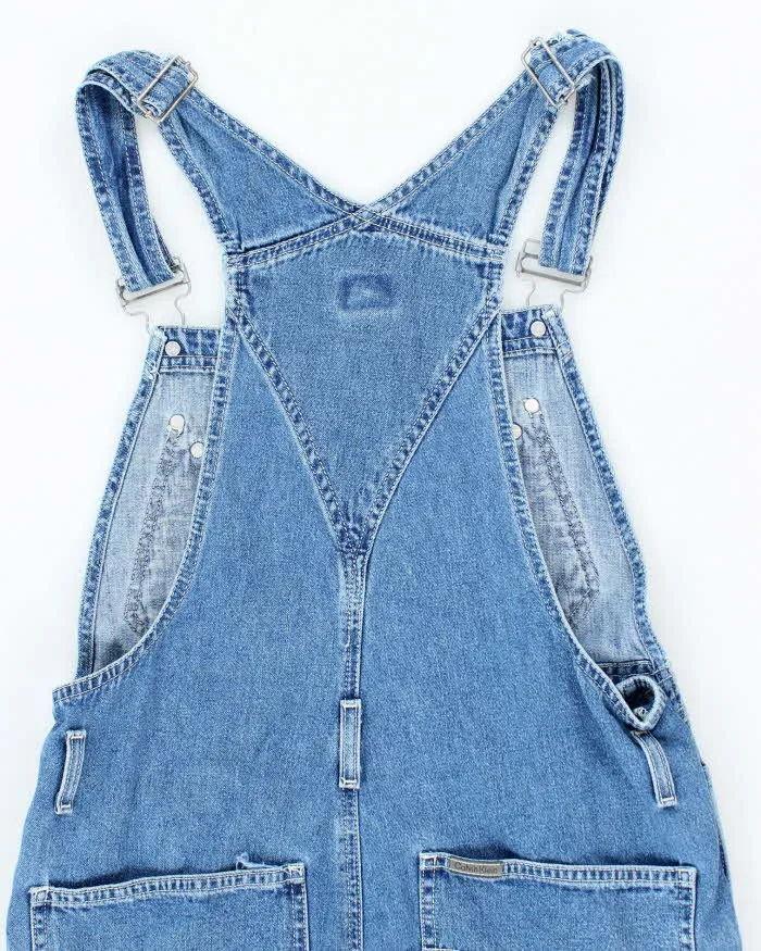 Vintage Y2K Calvin Klein Dark Wash Denim Dungarees - W30 L28 sold by Rokit product image thumbnail 4
