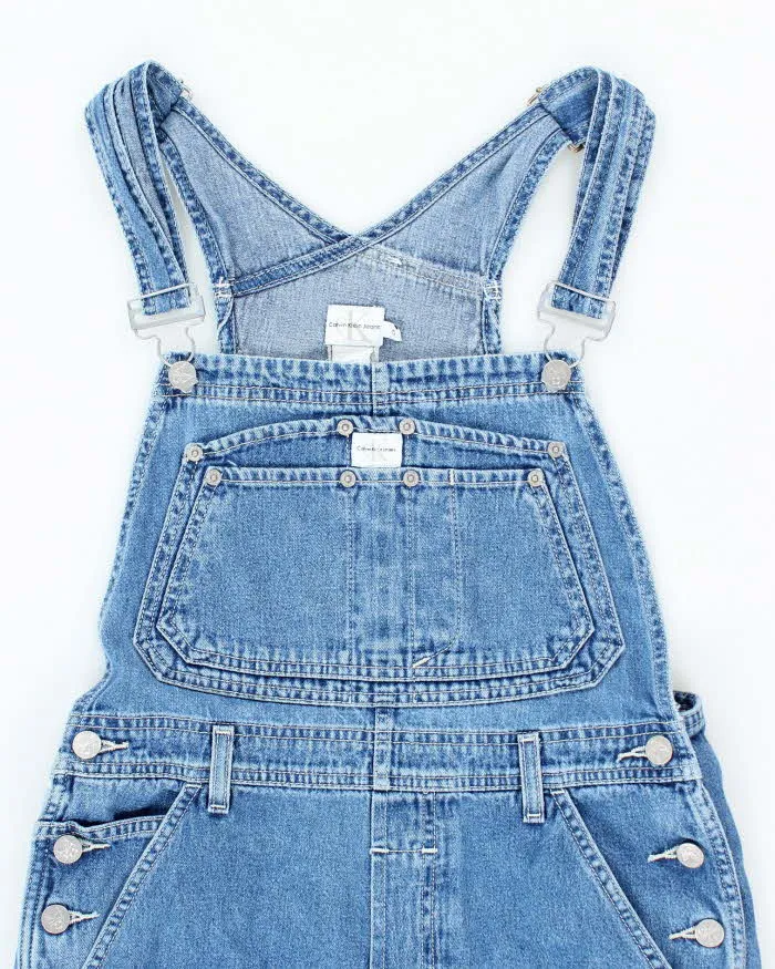 Vintage Y2K Calvin Klein Dark Wash Denim Dungarees - W30 L28 sold by Rokit product image thumbnail 3