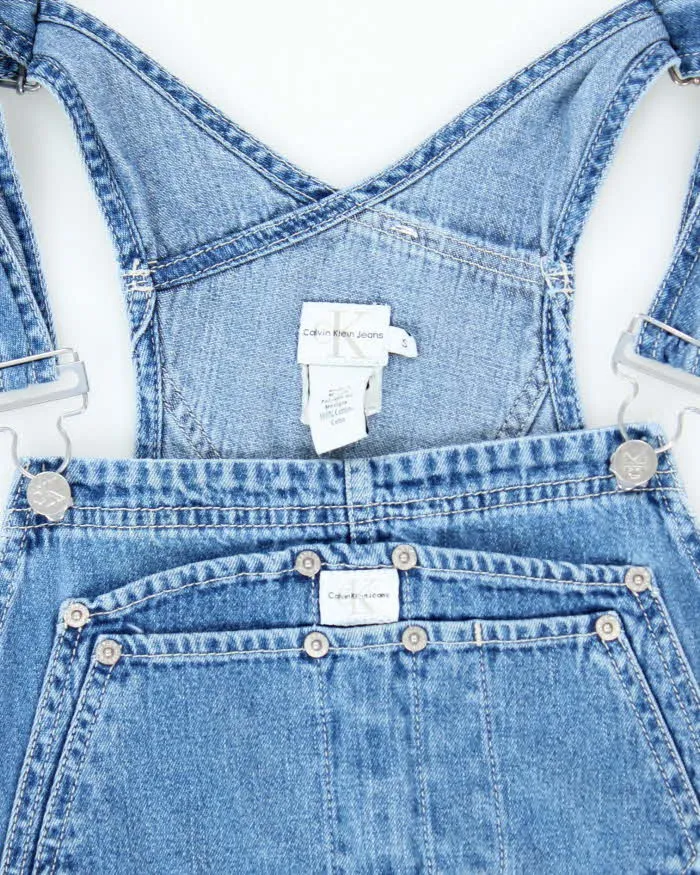 Vintage Y2K Calvin Klein Dark Wash Denim Dungarees - W30 L28 sold by Rokit product image thumbnail 5