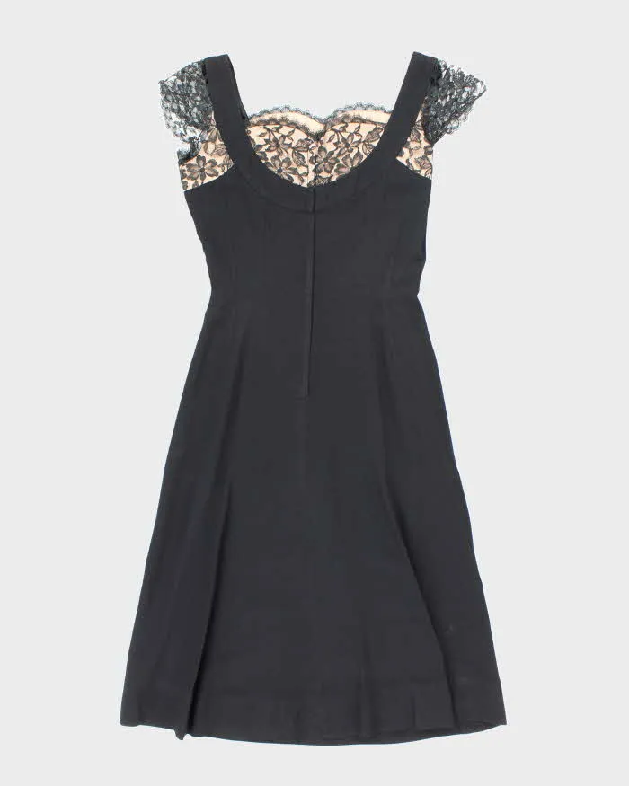 Vintage 50s Tea Time Fashions Black Dress - L sold by Rokit product image thumbnail 2
