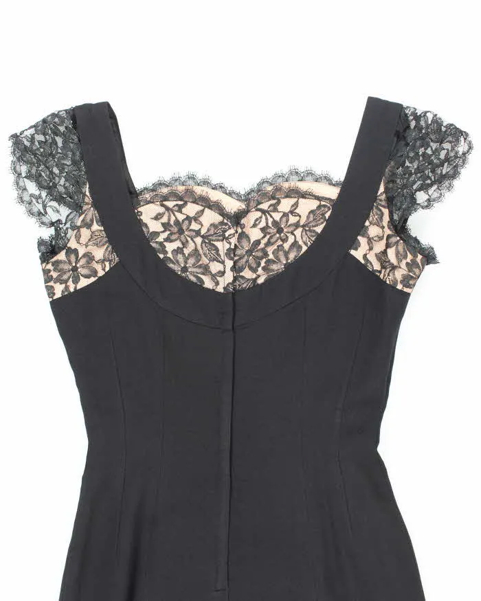 Vintage 50s Tea Time Fashions Black Dress - L sold by Rokit product image thumbnail 4