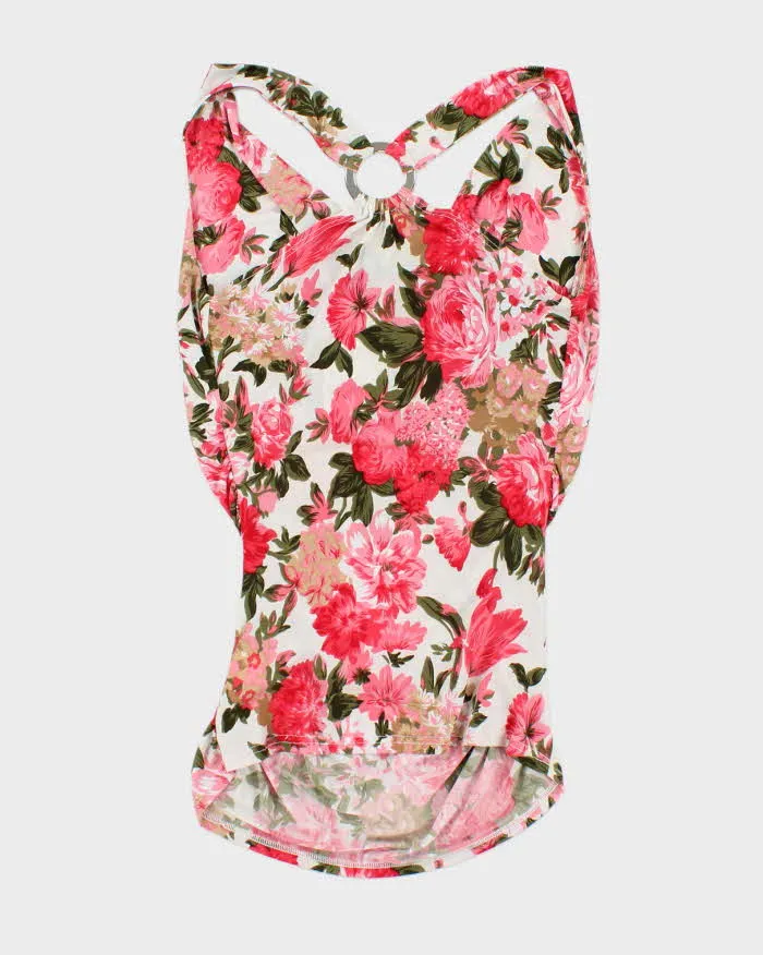 Vintage Y2k 00s Floral Cowl Neck O Ring Top - XS sold by Rokit product image thumbnail 2