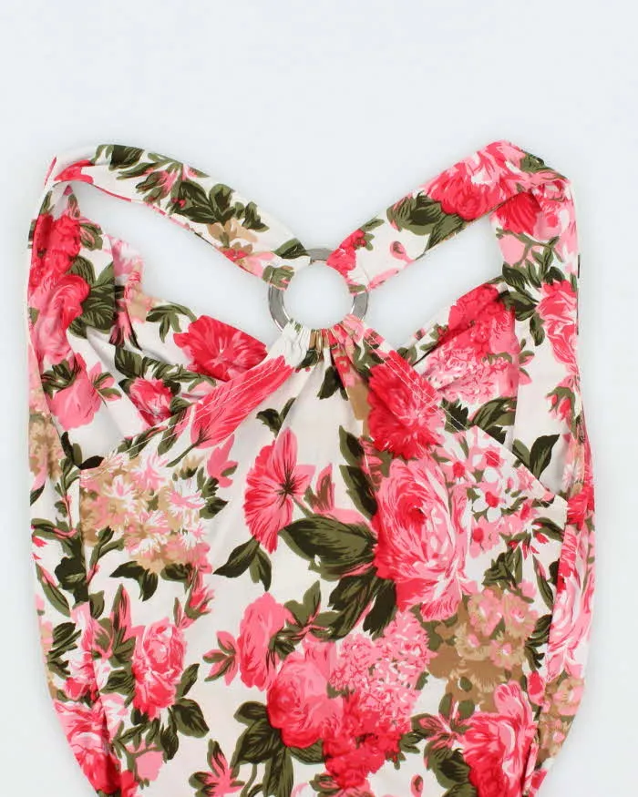 Vintage Y2k 00s Floral Cowl Neck O Ring Top - XS sold by Rokit product image thumbnail 4