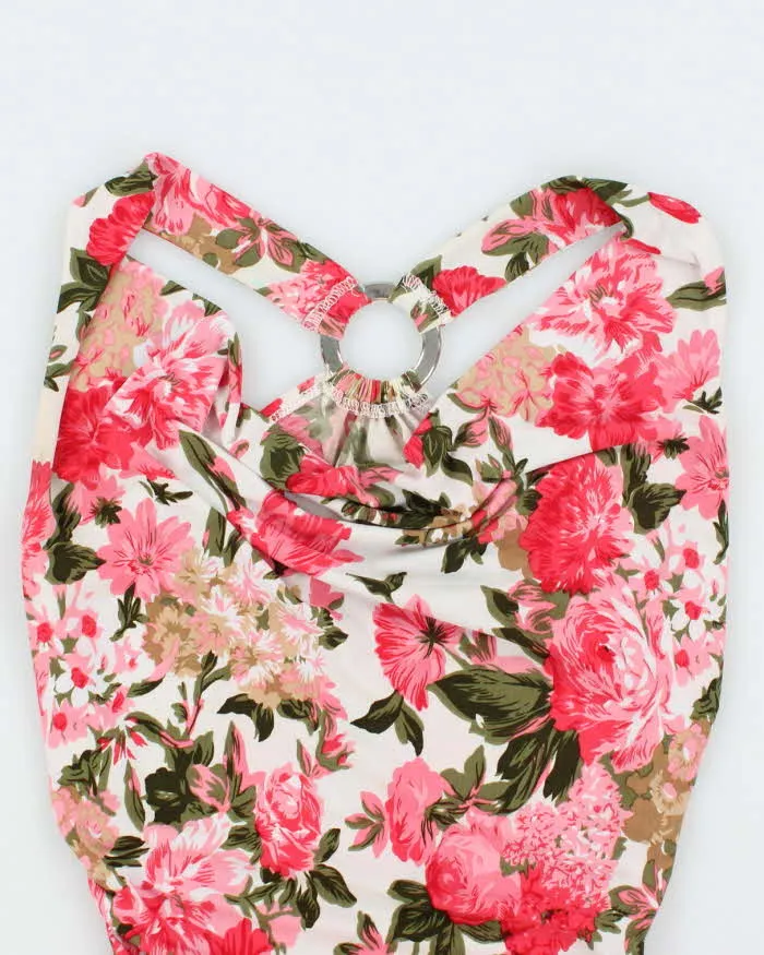Vintage Y2k 00s Floral Cowl Neck O Ring Top - XS sold by Rokit product image thumbnail 3