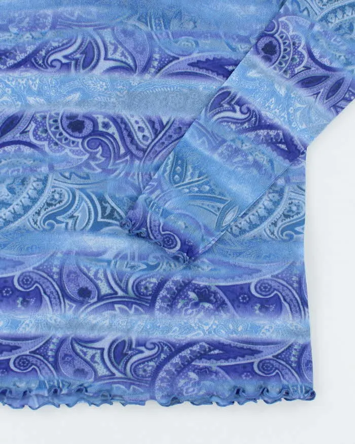Vintage Y2k 00s Paisley Pattern Double Mesh Top - M sold by Rokit product image thumbnail 4