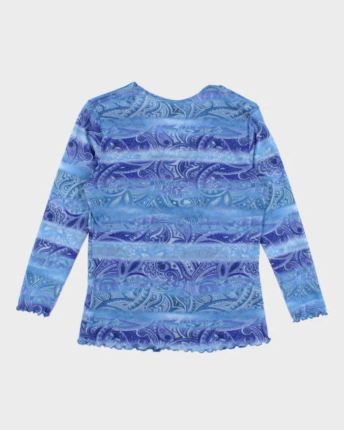 Vintage Y2k 00s Paisley Pattern Double Mesh Top - M sold by Rokit product image thumbnail 2
