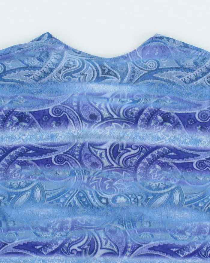 Vintage Y2k 00s Paisley Pattern Double Mesh Top - M sold by Rokit product image thumbnail 5