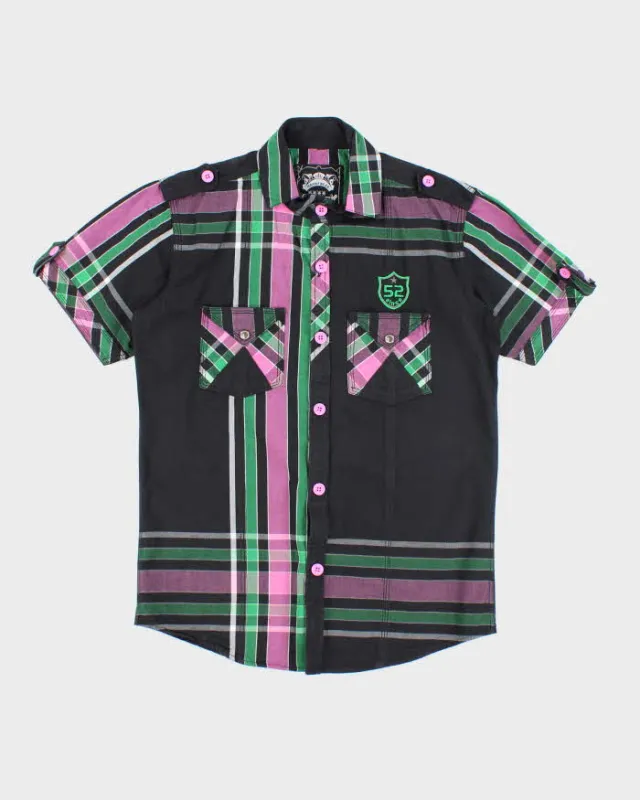 Vintage Y2k 00s Zinc Embroidered Short Sleeve Shirt - M sold by Rokit