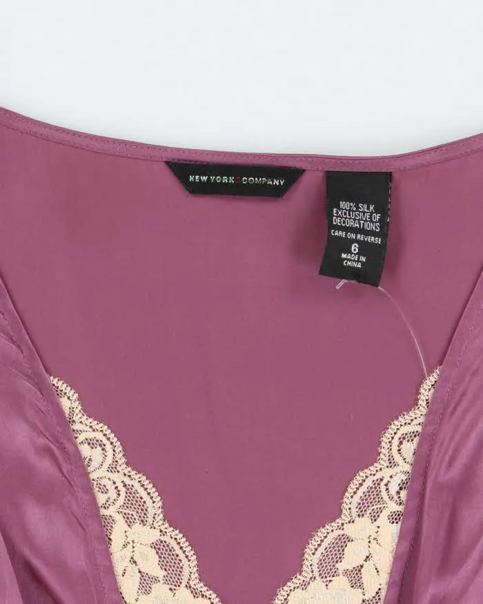 Vintage 90s New York Company Silk Top - M sold by Rokit product image thumbnail 5