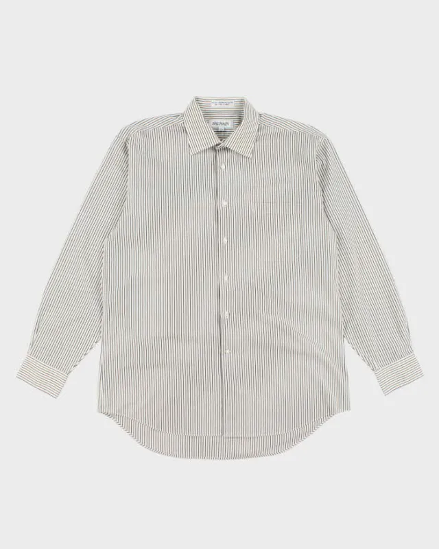 Vintage 2000's Balmain Striped Button Up Shirt - L sold by Rokit