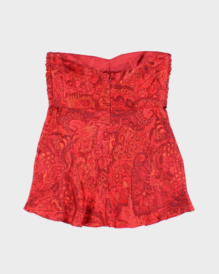 Vintage Y2k 00s Silk Pattern Top - XS sold by Rokit product image thumbnail 2