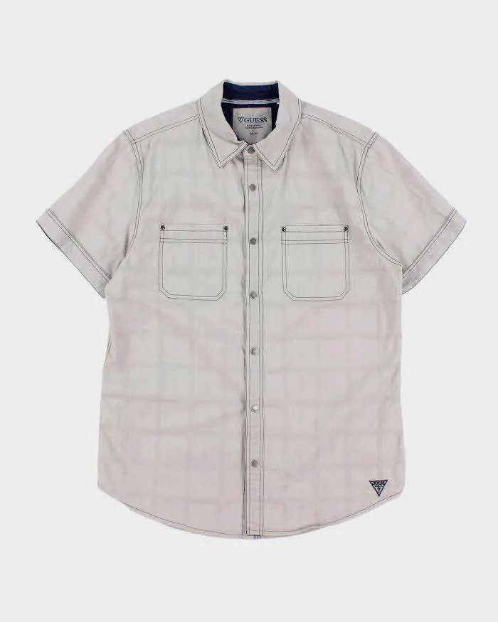 Vintage Y2k 00s Guess Checked Short Sleeve Shirt - M sold by Rokit