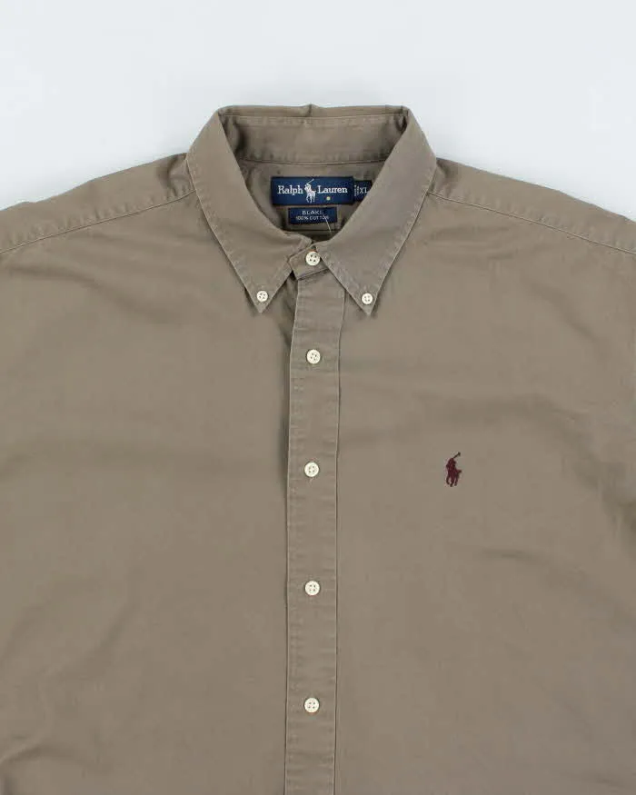 Vintage 90's Ralph Lauren Oversized Plain Button Up Shirt - XL sold by Rokit product image thumbnail 3